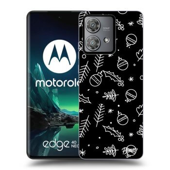 Picasee crna silikonska maskica za Motorola Edge 40 Neo - Mistletoe