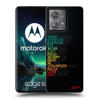 Picasee crna silikonska maskica za Motorola Edge 40 Neo - Motto life