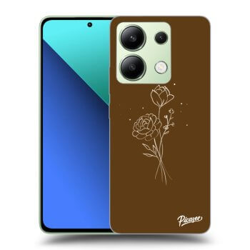 Maskica za Xiaomi Redmi Note 13 5G - Brown flowers