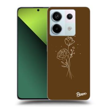 Maskica za Xiaomi Redmi Note 13 Pro 5G - Brown flowers