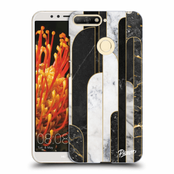Maskica za Huawei Y6 Prime 2018 - Black & White tile
