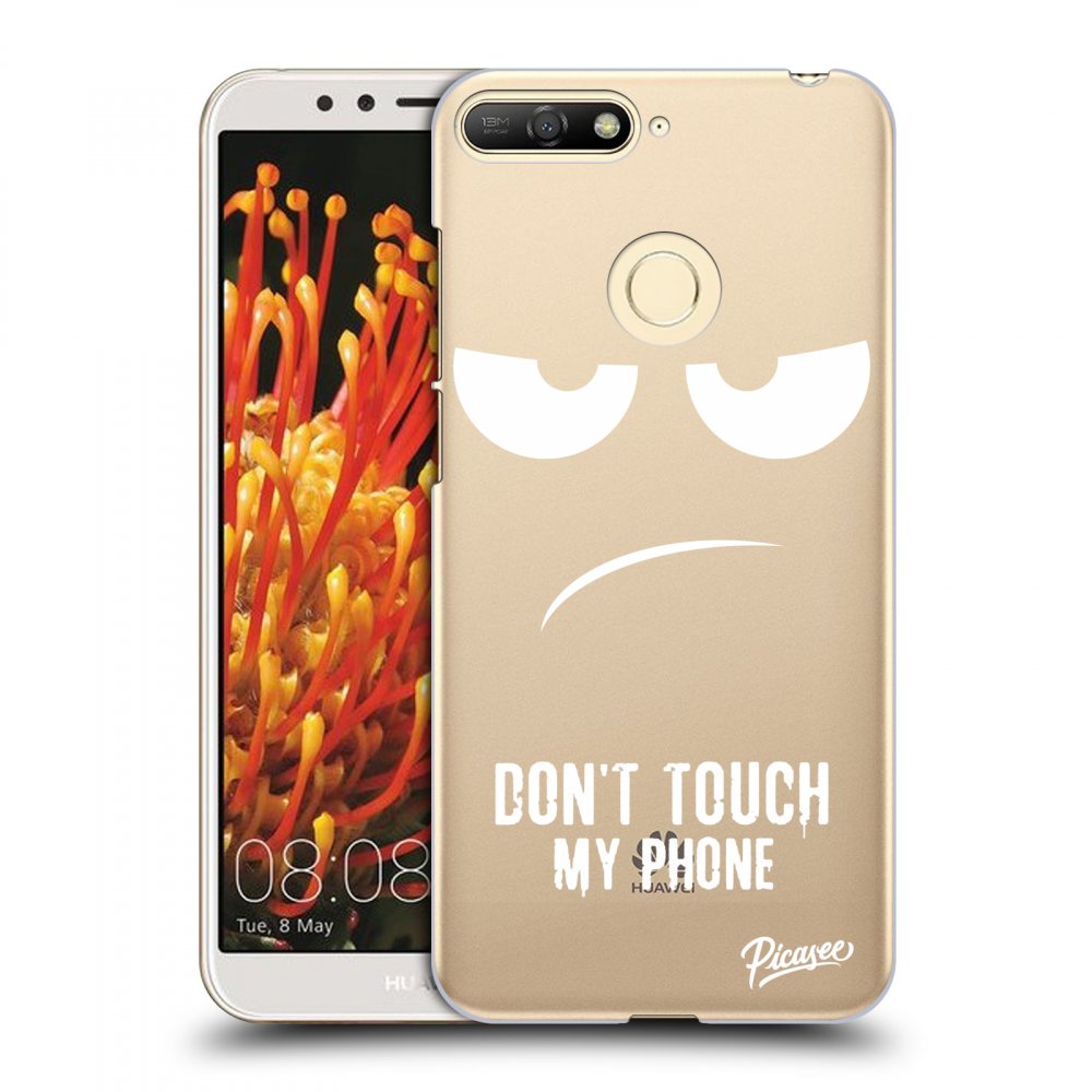 Picasee silikonska prozirna maskica za Huawei Y6 Prime 2018 - Don't Touch My Phone