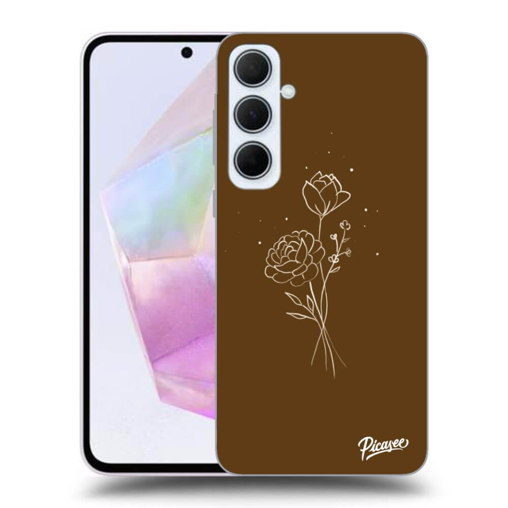 Picasee ULTIMATE CASE za Samsung Galaxy A35 A356B - Brown flowers