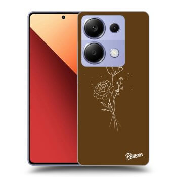 Maskica za Xiaomi Redmi Note 13 Pro 4G - Brown flowers