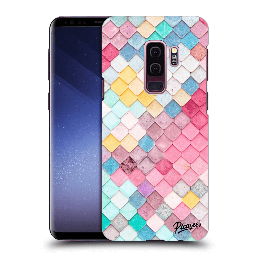 Picasee crna silikonska maskica za Samsung Galaxy S9 Plus G965F - Colorful roof