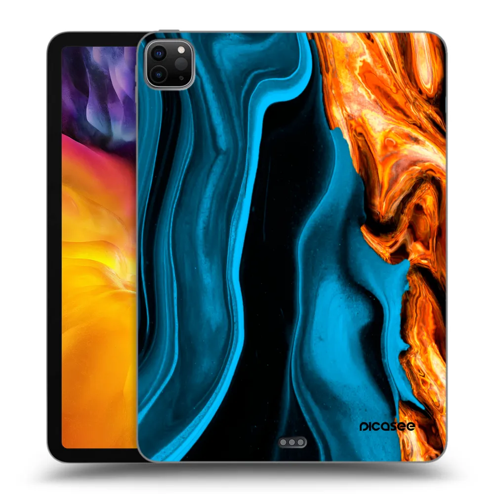 Picasee crna silikonska maskica za Apple iPad Pro 11" 2024 (7.gen.) - Gold blue