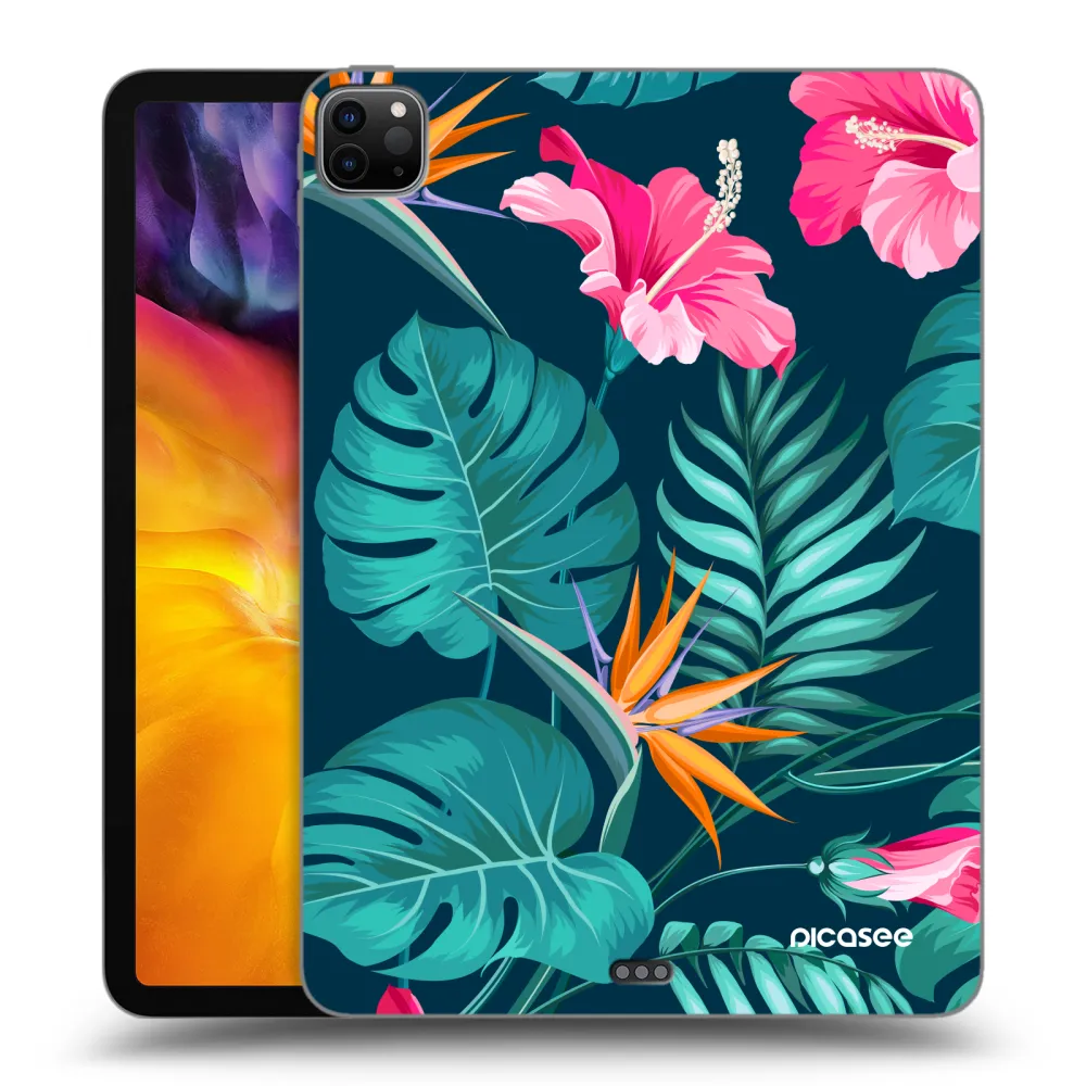 Picasee crna silikonska maskica za Apple iPad Pro 11" 2024 (7.gen.) - Pink Monstera