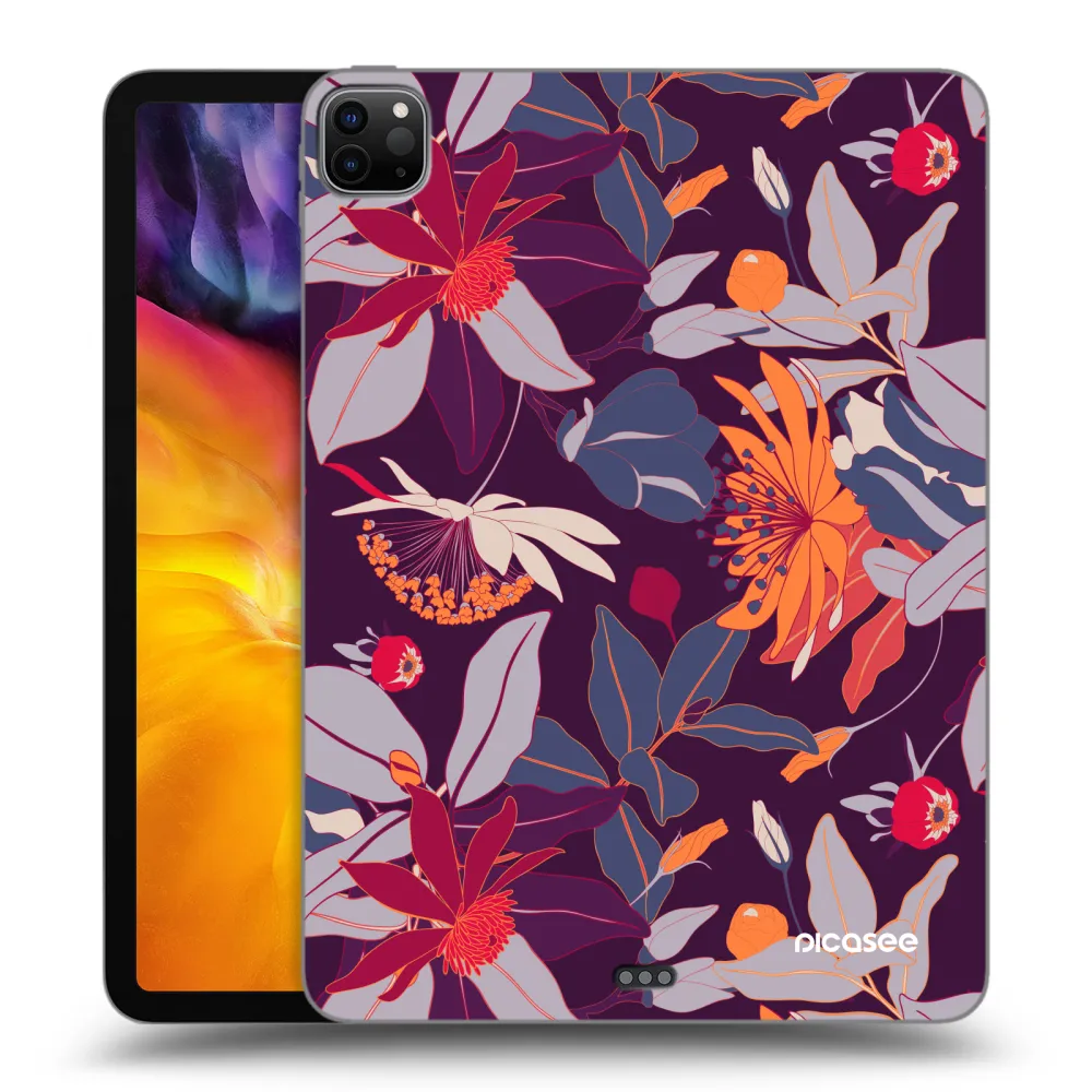 Picasee crna silikonska maskica za Apple iPad Pro 11" 2024 (7.gen.) - Purple Leaf