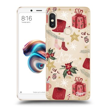 Picasee silikonska prozirna maskica za Xiaomi Redmi Note 5 Global - Christmas