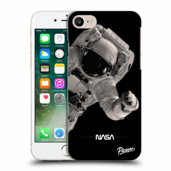 Picasee crna silikonska maskica za Apple iPhone 7 - Astronaut Big
