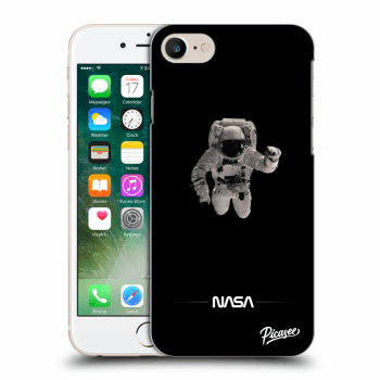 Picasee crna silikonska maskica za Apple iPhone 7 - Astronaut Minimal