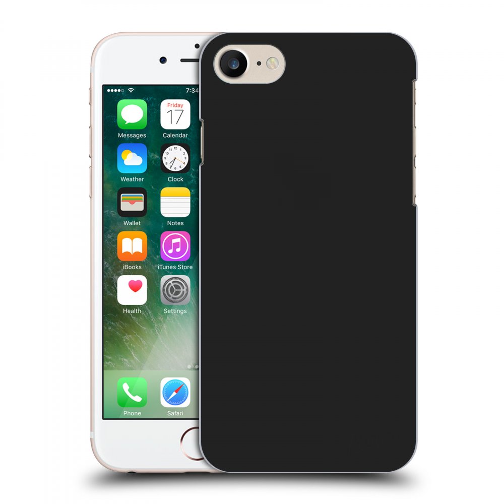 Picasee crna silikonska maskica za Apple iPhone 7 - Clear