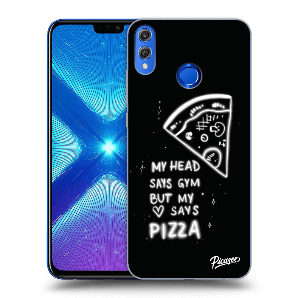 Picasee silikonska prozirna maskica za Honor 8X - Pizza
