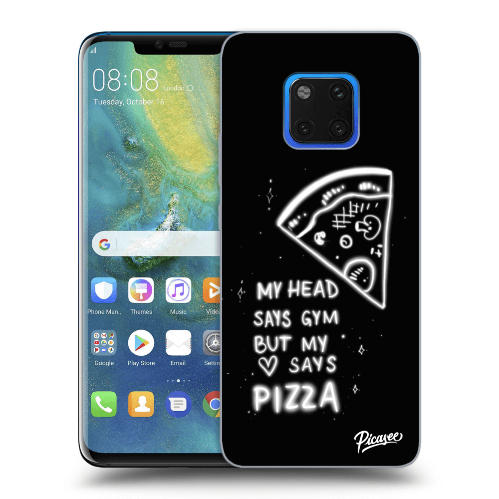 Picasee silikonska prozirna maskica za Huawei Mate 20 Pro - Pizza