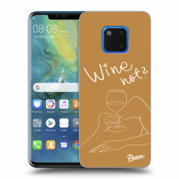 Picasee silikonska prozirna maskica za Huawei Mate 20 Pro - Wine not