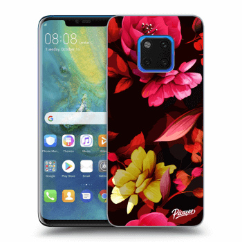 Picasee silikonska prozirna maskica za Huawei Mate 20 Pro - Dark Peonny