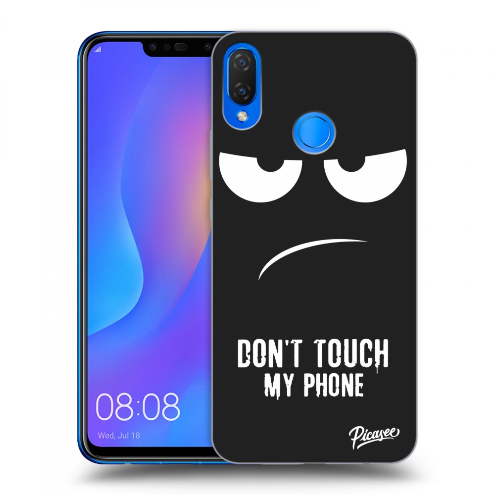 Picasee crna silikonska maskica za Huawei Nova 3i - Don't Touch My Phone