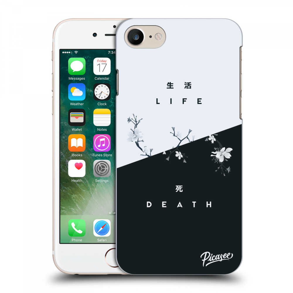 Picasee crna silikonska maskica za Apple iPhone 8 - Life - Death
