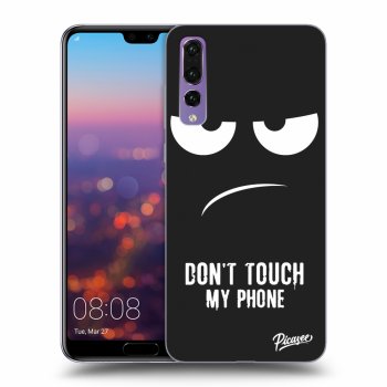 Picasee crna silikonska maskica za Huawei P20 Pro - Don't Touch My Phone