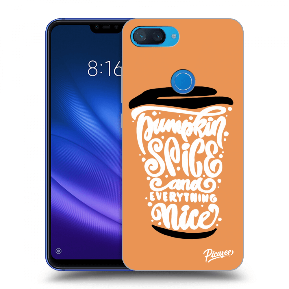 Picasee crna silikonska maskica za Xiaomi Mi 8 Lite - Pumpkin coffee