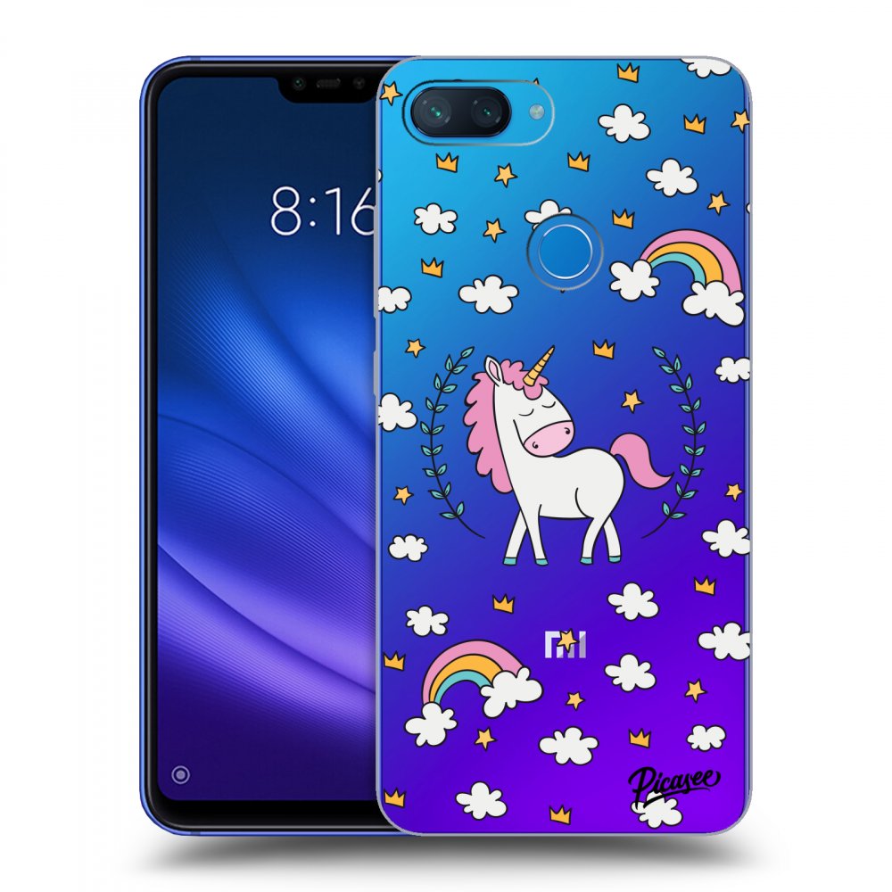Picasee silikonska prozirna maskica za Xiaomi Mi 8 Lite - Unicorn star heaven