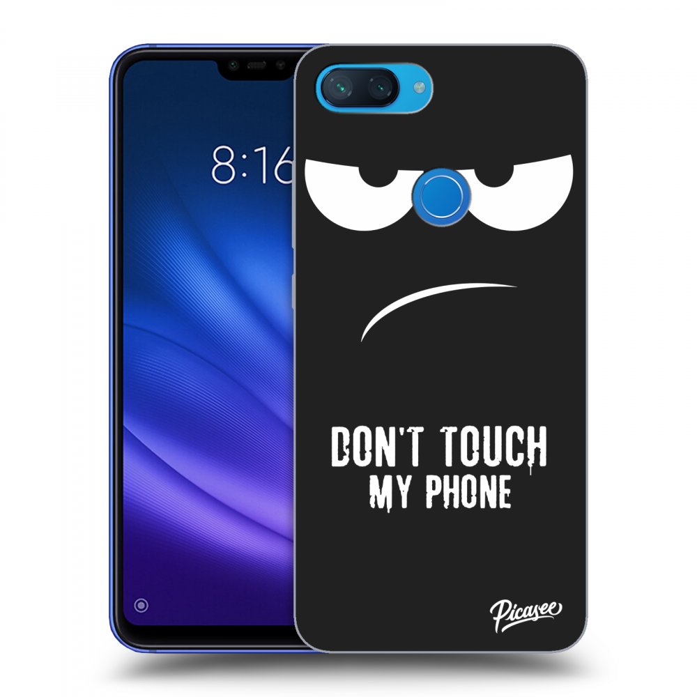 Picasee crna silikonska maskica za Xiaomi Mi 8 Lite - Don't Touch My Phone
