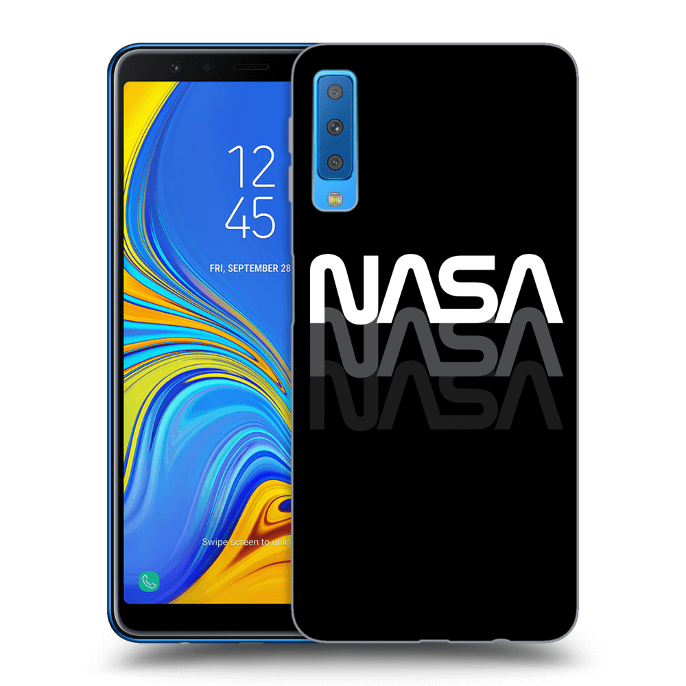 Picasee crna silikonska maskica za Samsung Galaxy A7 2018 A750F - NASA Triple