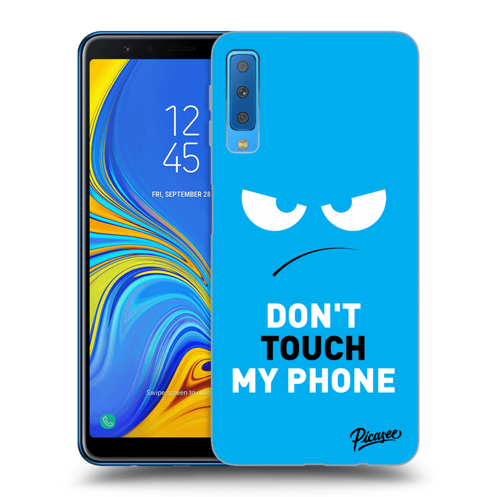 Picasee ULTIMATE CASE za Samsung Galaxy A7 2018 A750F - Angry Eyes - Blue