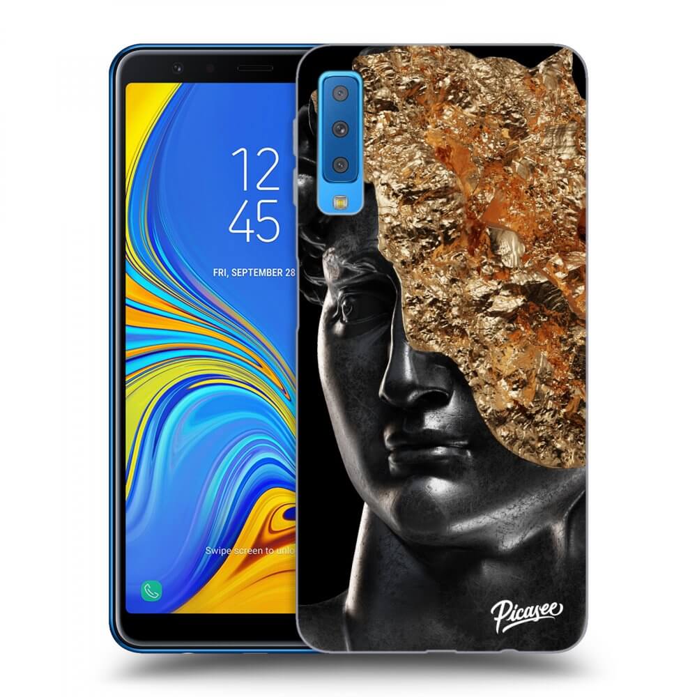 Picasee crna silikonska maskica za Samsung Galaxy A7 2018 A750F - Holigger
