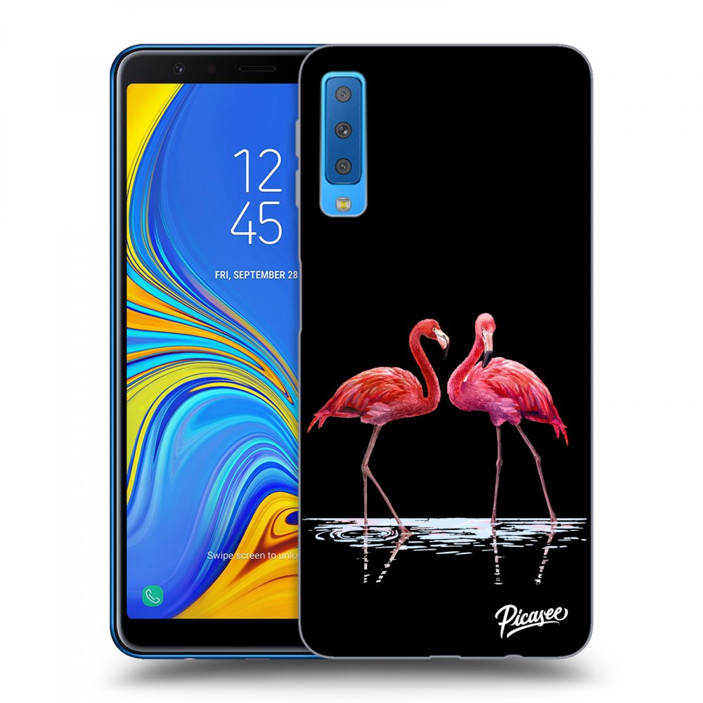 Picasee ULTIMATE CASE za Samsung Galaxy A7 2018 A750F - Flamingos couple