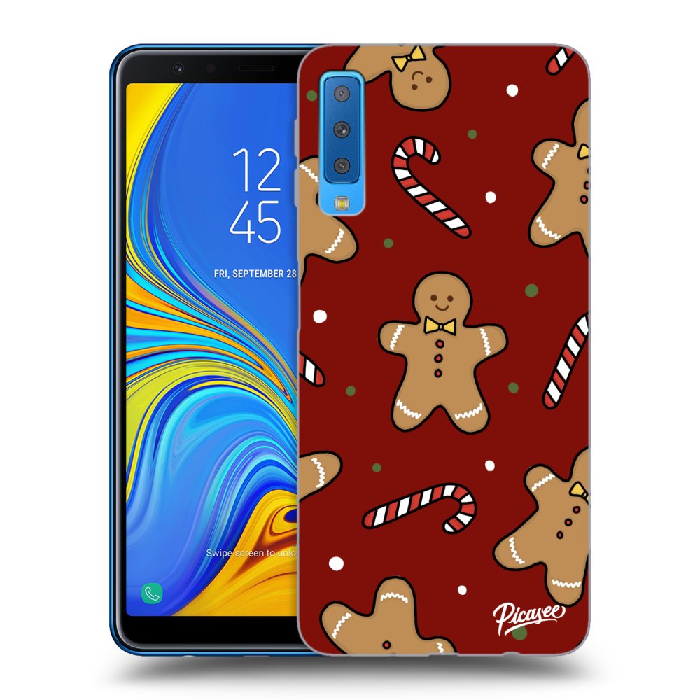 Picasee crna silikonska maskica za Samsung Galaxy A7 2018 A750F - Gingerbread 2