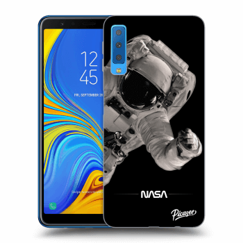 Picasee crna silikonska maskica za Samsung Galaxy A7 2018 A750F - Astronaut Big