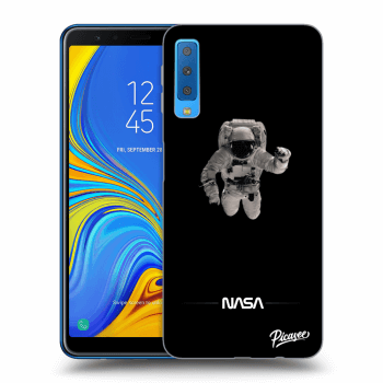 Picasee crna silikonska maskica za Samsung Galaxy A7 2018 A750F - Astronaut Minimal