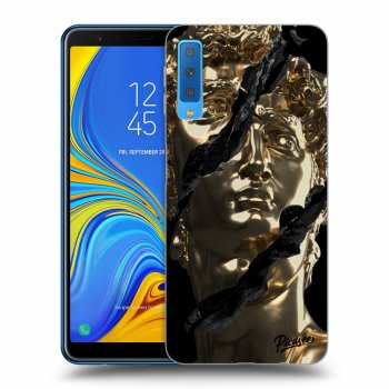 Picasee crna silikonska maskica za Samsung Galaxy A7 2018 A750F - Golder