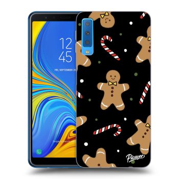 Picasee crna silikonska maskica za Samsung Galaxy A7 2018 A750F - Gingerbread