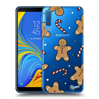 Picasee silikonska prozirna maskica za Samsung Galaxy A7 2018 A750F - Gingerbread