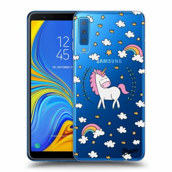 Picasee silikonska prozirna maskica za Samsung Galaxy A7 2018 A750F - Unicorn star heaven
