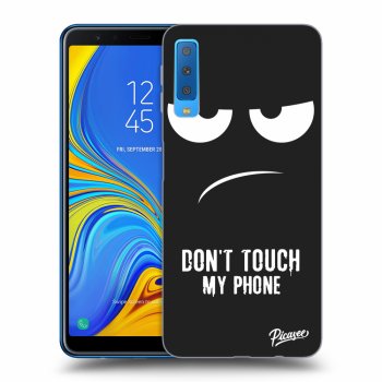 Picasee crna silikonska maskica za Samsung Galaxy A7 2018 A750F - Don't Touch My Phone