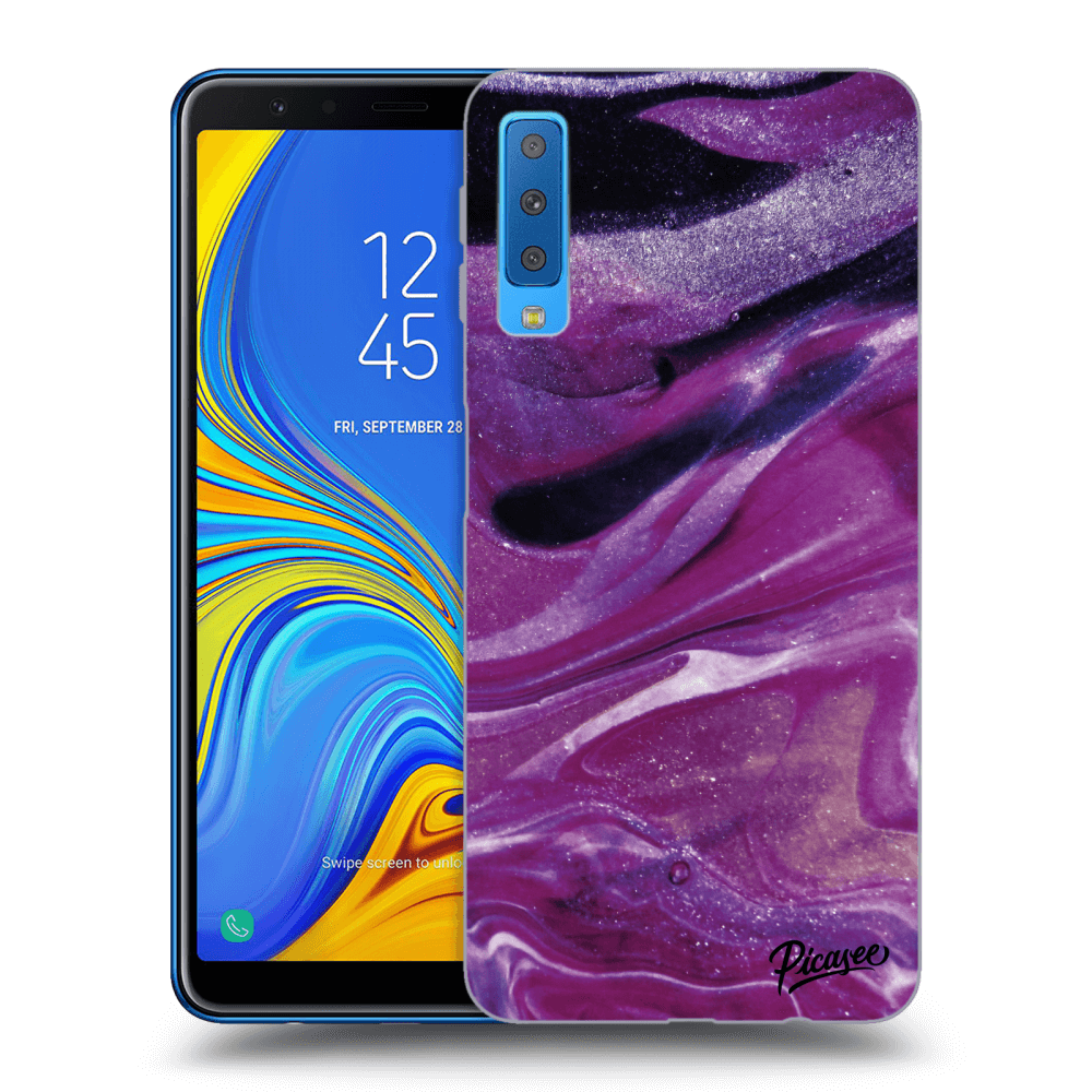 Picasee ULTIMATE CASE za Samsung Galaxy A7 2018 A750F - Purple glitter