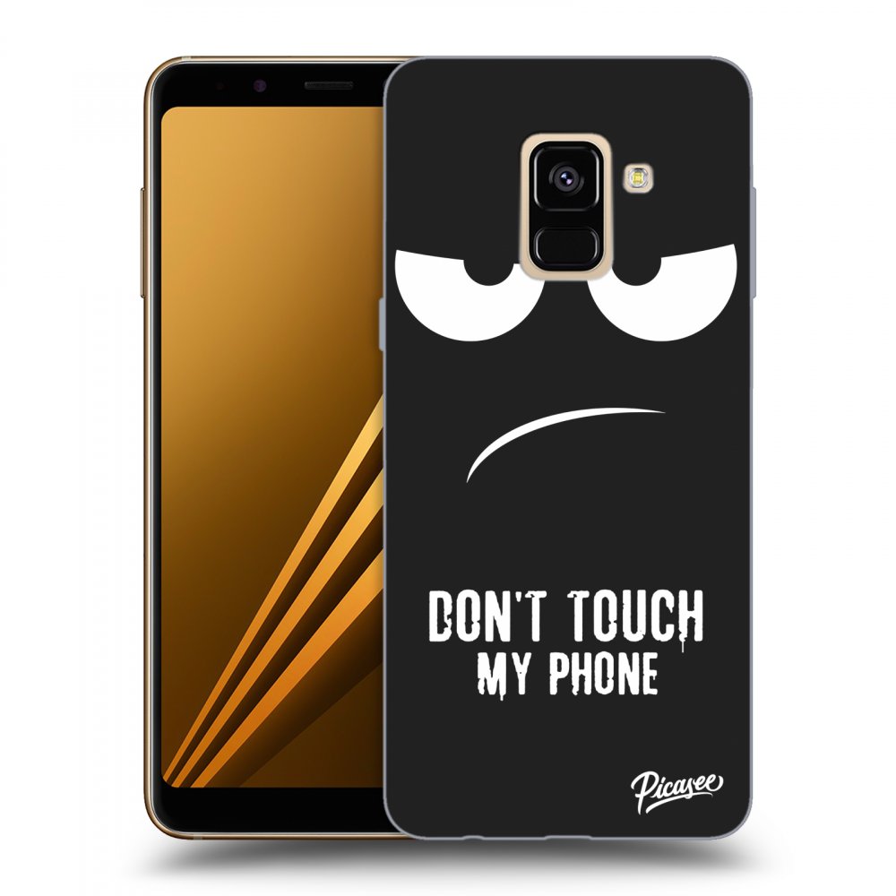 Picasee crna silikonska maskica za Samsung Galaxy A8 2018 A530F - Don't Touch My Phone