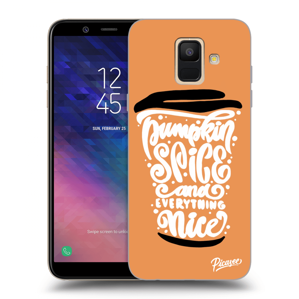 Picasee silikonska prozirna maskica za Samsung Galaxy A6 A600F - Pumpkin coffee