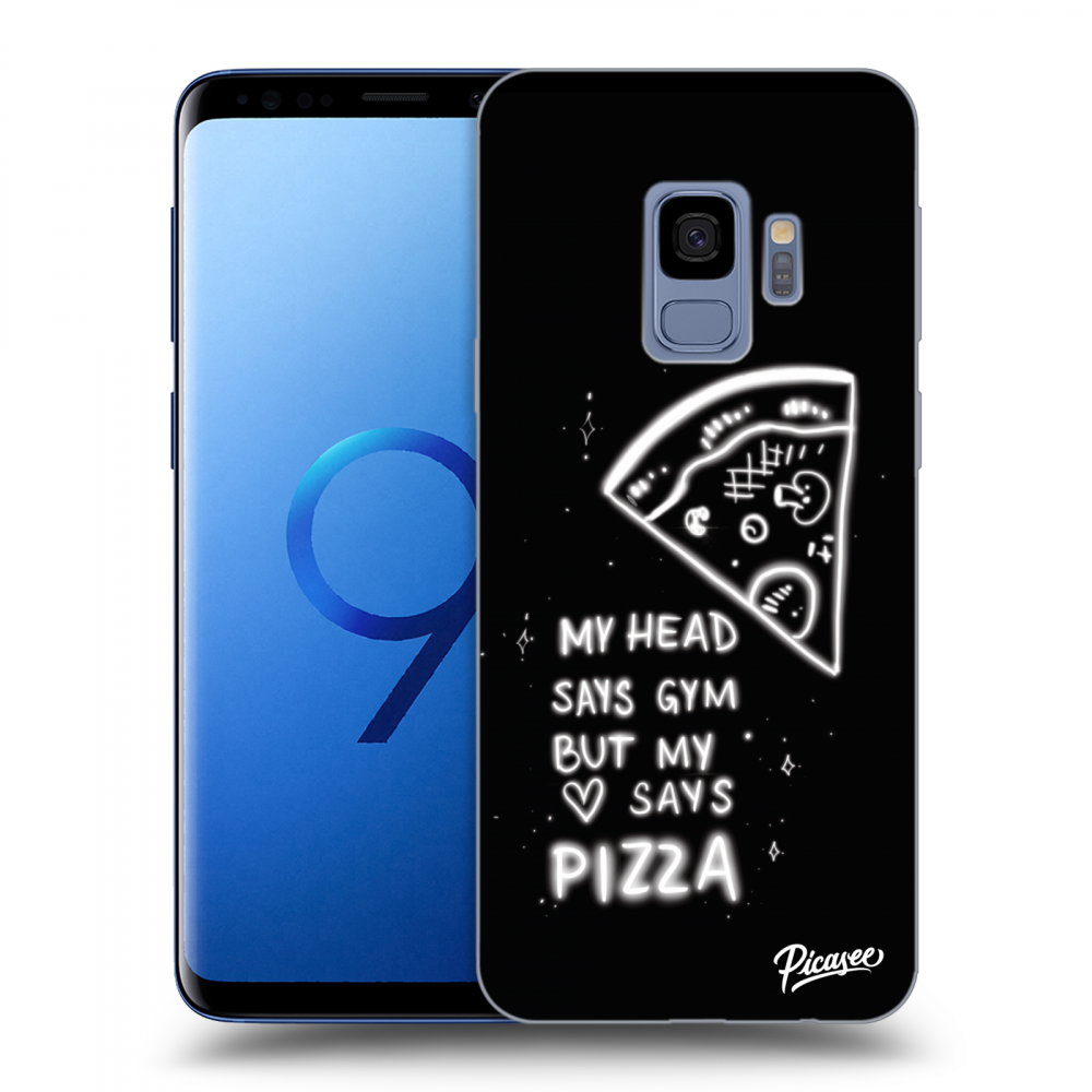 Picasee crna silikonska maskica za Samsung Galaxy S9 G960F - Pizza