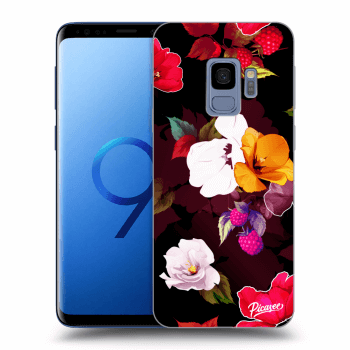 Picasee crna silikonska maskica za Samsung Galaxy S9 G960F - Flowers and Berries