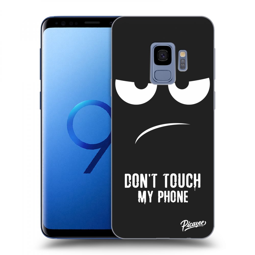 Picasee crna silikonska maskica za Samsung Galaxy S9 G960F - Don't Touch My Phone