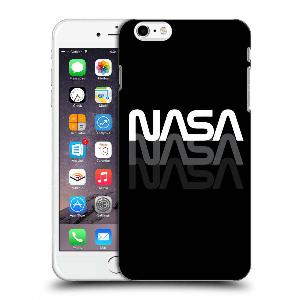 Picasee crna silikonska maskica za Apple iPhone 6 Plus/6S Plus - NASA Triple