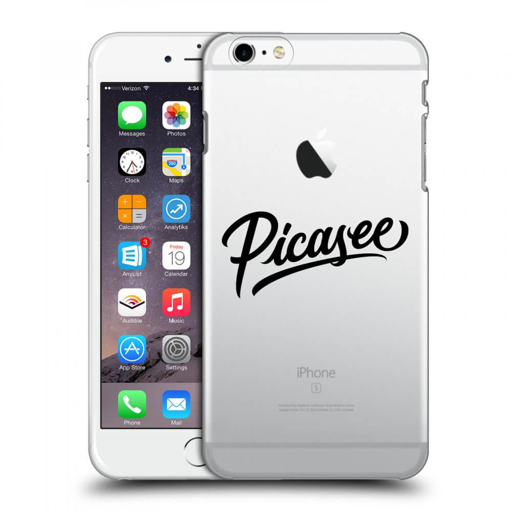Picasee silikonska prozirna maskica za Apple iPhone 6 Plus/6S Plus - Picasee - old logo - black