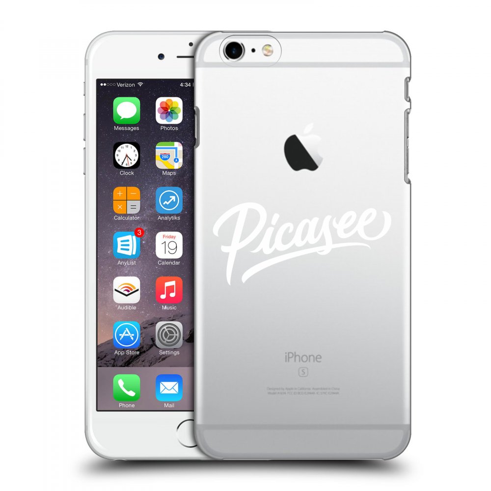 Picasee silikonska prozirna maskica za Apple iPhone 6 Plus/6S Plus - Picasee - old logo - white