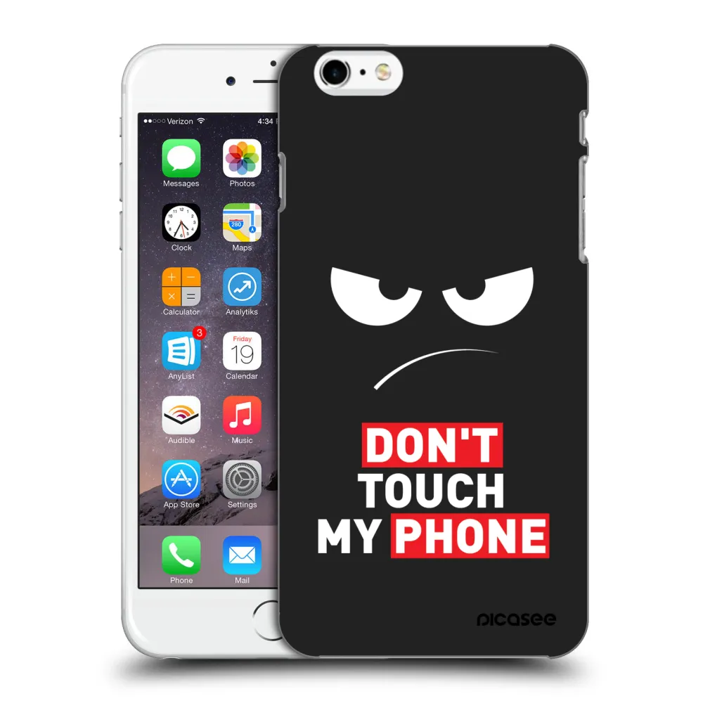 Picasee crna silikonska maskica za Apple iPhone 6 Plus/6S Plus - Angry Eyes - Transparent