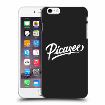 Picasee crna silikonska maskica za Apple iPhone 6 Plus/6S Plus - Picasee - old logo - white