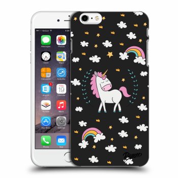 Picasee crna silikonska maskica za Apple iPhone 6 Plus/6S Plus - Unicorn star heaven